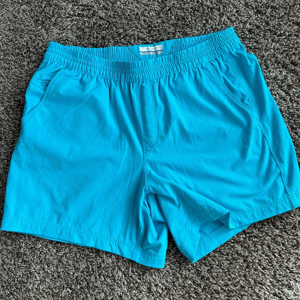 Vibrant Aqua Columbia Fishing Shorts